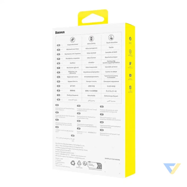 Tempered Glass screen protector Baseus OS Diamond Series HD for Iphone 13 Pro Max/14 Plus(Clear) For smartphones