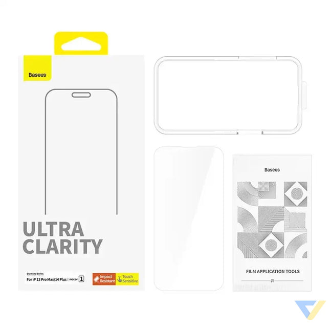 Tempered Glass screen protector Baseus OS Diamond Series HD for Iphone 13 Pro Max/14 Plus(Clear) For smartphones