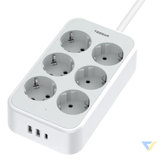 TESSAN power strip TS PS02DE00 (white) Power strips