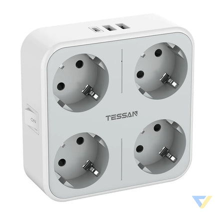 Tessan wall socket TS 302 DE C Power strips