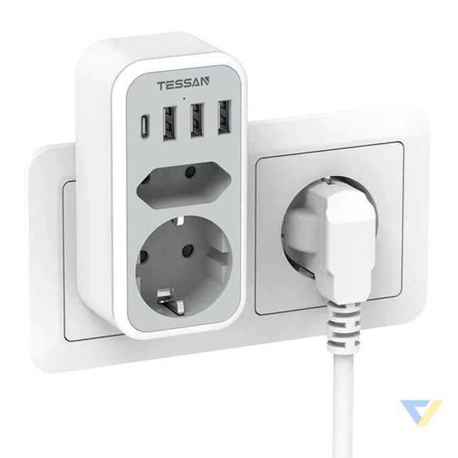 Tessan Wall Socket TS 328 DE Power strips