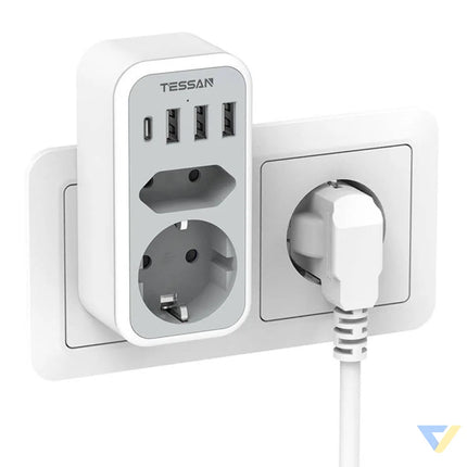 Tessan Wall Socket TS 328 DE Power strips
