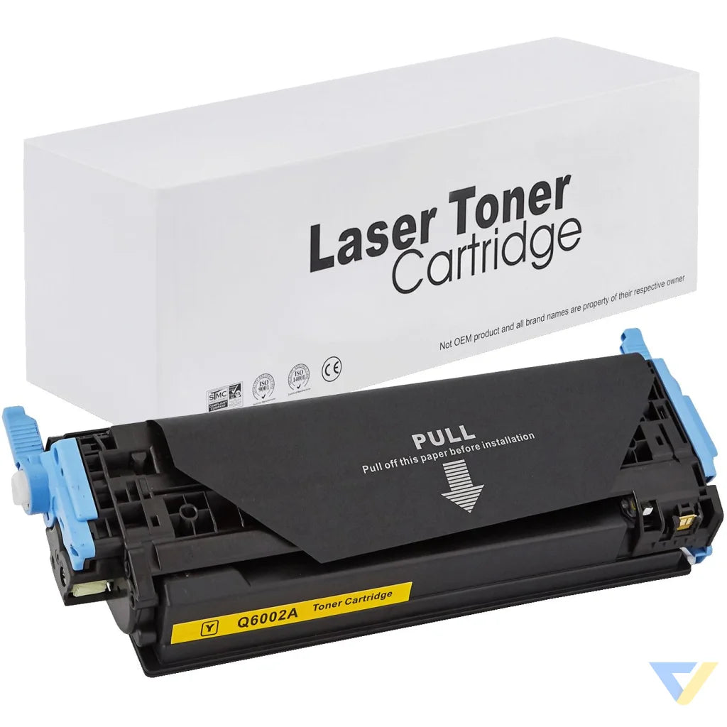 Toner for HP | Q6002A | rem. | yellow | 2000 pag. | neutral box