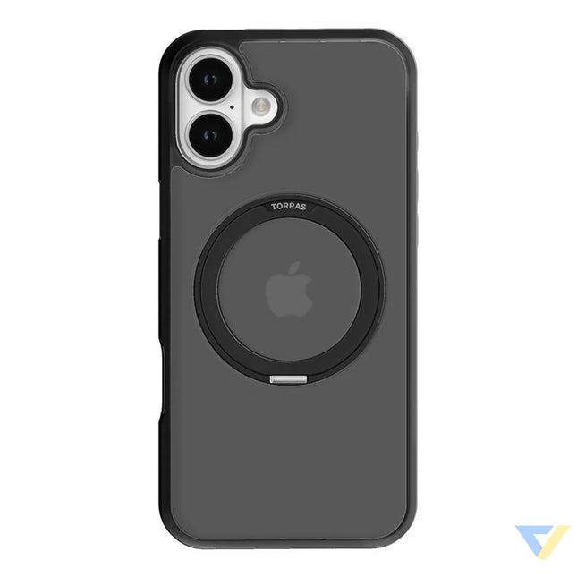 Torras Ostand Pro Case for iPhone 16 Plus (Black) Protective cases for smartphones
