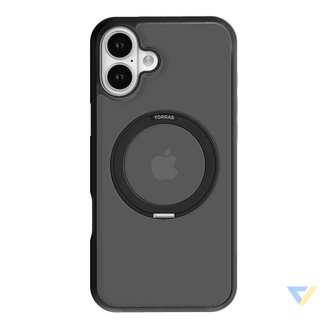 Torras Ostand Pro Case for iPhone 16 Plus (Black) Protective cases for smartphones