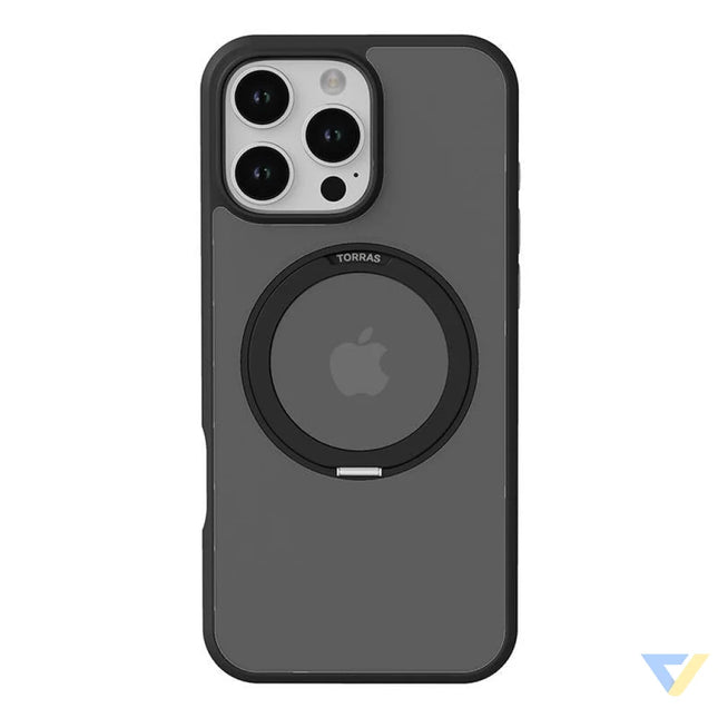 Torras Ostand Pro Case for iPhone 16 ProMax (Black) Protective cases for smartphones