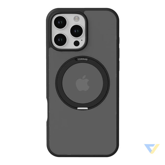 Torras Ostand Pro Case for iPhone 16 ProMax (Black) Protective cases for smartphones