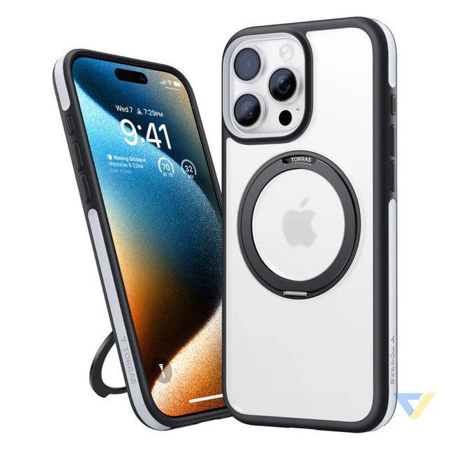 Torras Ostand R Fusion Case for iPhone 16 Pro Max (Black) Protective cases for smartphones