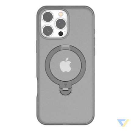 Torras Ostand Spin Case for iPhone 16 Pro Max (Gray) Protective cases for smartphones