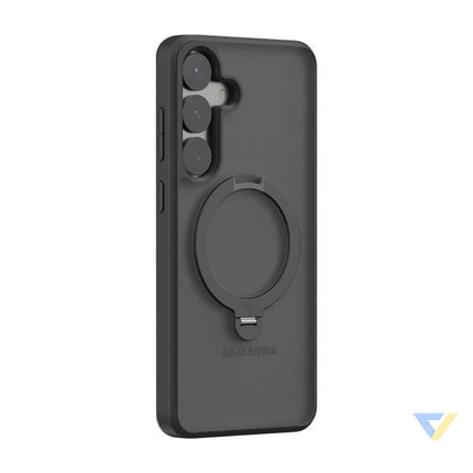 Torras Ostand Spin Series phone case for Samsung S25 (black) Protective cases for smartphones