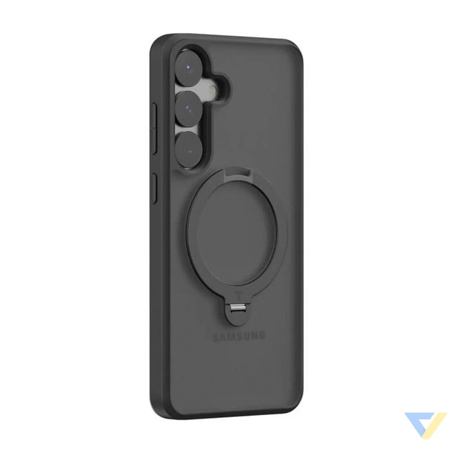 Torras Ostand Spin Series phone case for Samsung S25 (black) Protective cases for smartphones