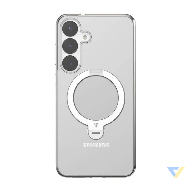 Torras Ostand Spin Series phone case for Samsung S25 (transparent) Protective cases for smartphones