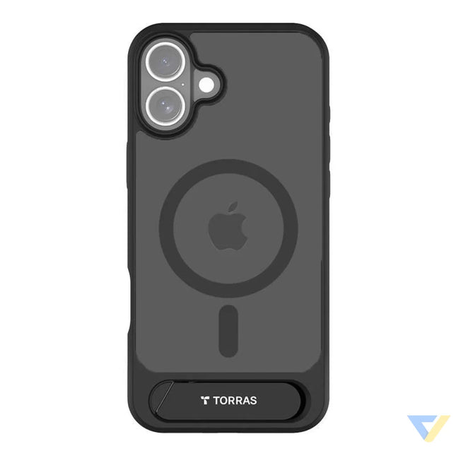 Torras Pstand Series Case for iPhone 16 (black) Protective cases for smartphones