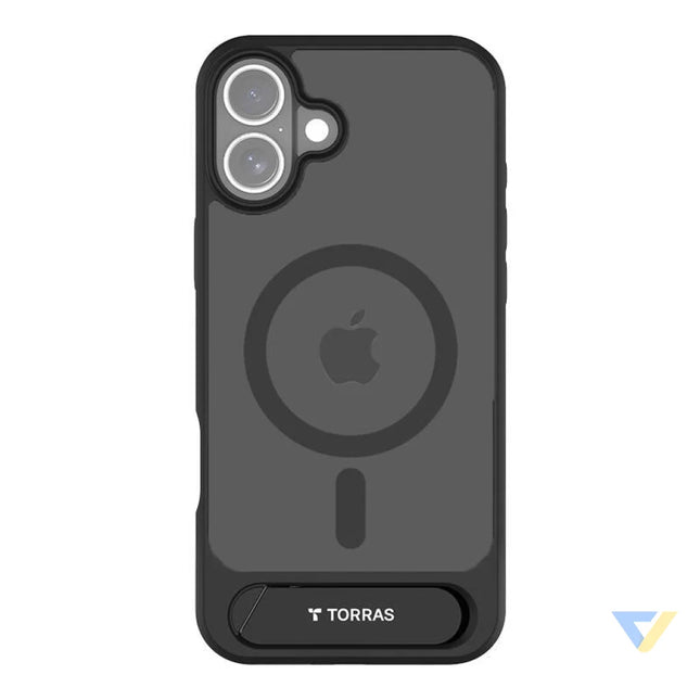 Torras Pstand Series Case for iPhone 16 (black) Protective cases for smartphones