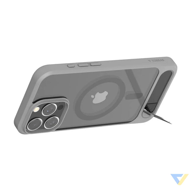 Torras Pstand Series Case for iPhone 16 Pro Max (gray) Protective cases for smartphones
