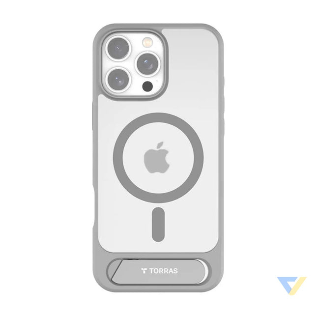 Torras Pstand Series Case for iPhone 16 Pro Max (gray) Protective cases for smartphones