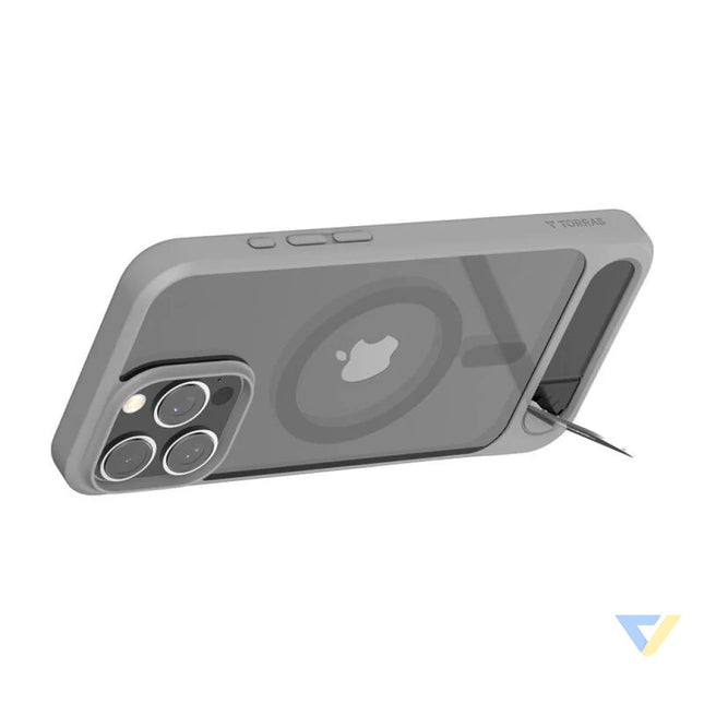 Torras Pstand Series Case for iPhone 16 Pro Max (gray) Protective cases for smartphones