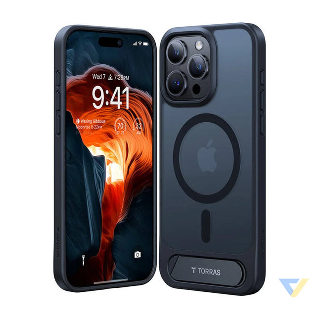 Torras UPRO Pstand Case for iPhone 15 Pro Max (black) Protective cases for smartphones