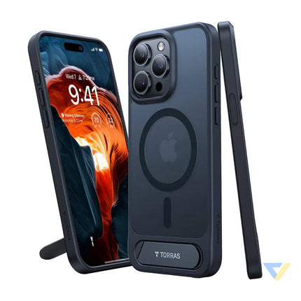Torras UPRO Pstand Case for iPhone 15 Pro Max (black) Protective cases for smartphones