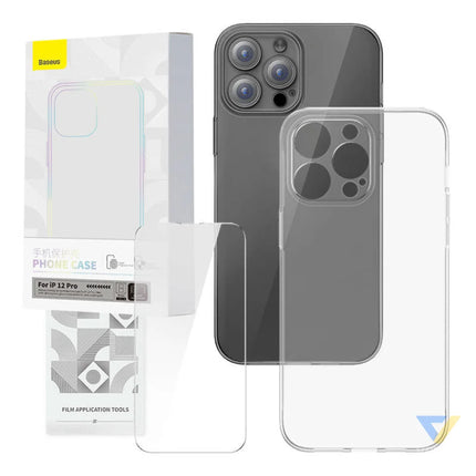 Transparent Case and Tempered Glass set Baseus Corning for iPhone 12 Pro Protective cases for smartphones