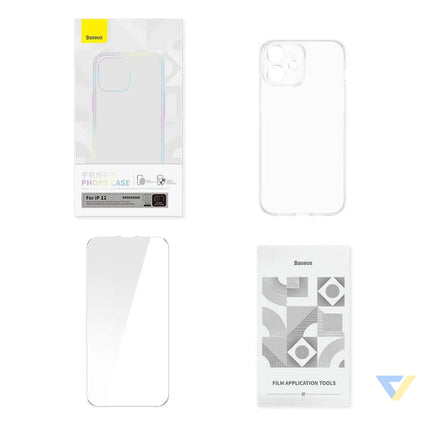 Transparent Case and Tempered Glass set Baseus Corning for iPhone 12 Protective cases for smartphones