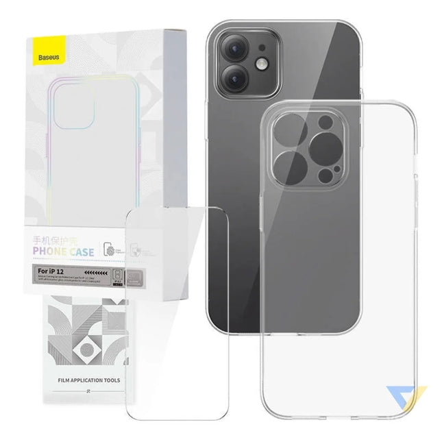 Transparent Case and Tempered Glass set Baseus Corning for iPhone 12 Protective cases for smartphones