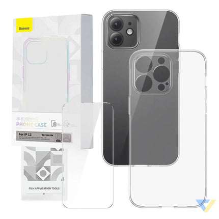 Transparent Case and Tempered Glass set Baseus Corning for iPhone 12 Protective cases for smartphones
