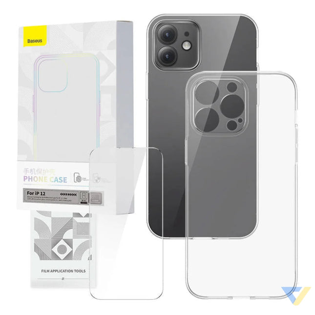 Transparent Case and Tempered Glass set Baseus Corning for iPhone 12 Protective cases for smartphones