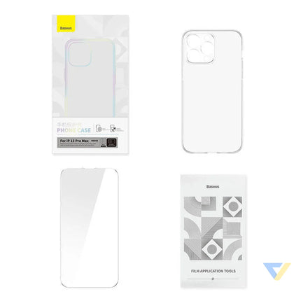 Transparent Case and Tempered Glass set Baseus Corning for iPhone 13 Pro Max Protective cases for smartphones