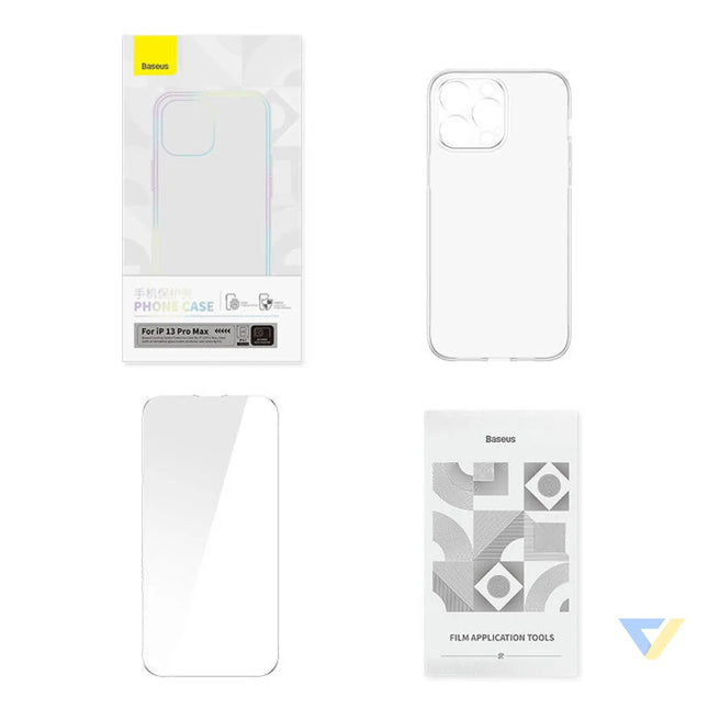 Transparent Case and Tempered Glass set Baseus Corning for iPhone 13 Pro Max Protective cases for smartphones