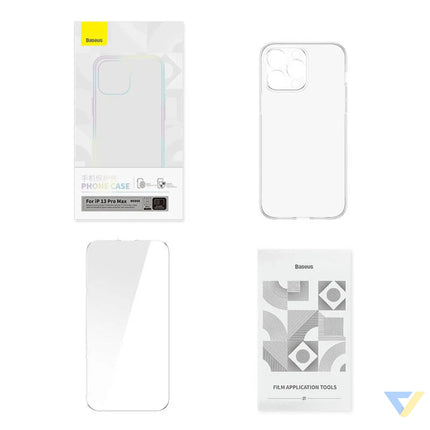Transparent Case and Tempered Glass set Baseus Corning for iPhone 13 Pro Max Protective cases for smartphones
