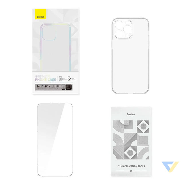 Transparent Case and Tempered Glass set Baseus Corning for iPhone 13 Pro Protective cases for smartphones