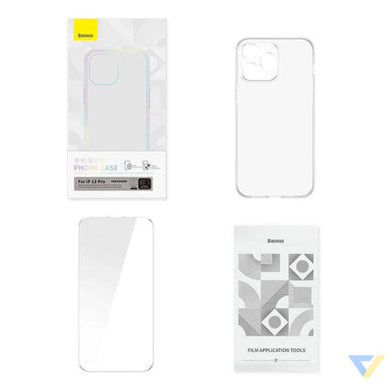 Transparent Case and Tempered Glass set Baseus Corning for iPhone 13 Pro Protective cases for smartphones