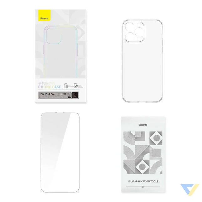 Transparent Case and Tempered Glass set Baseus Corning for iPhone 13 Pro Protective cases for smartphones
