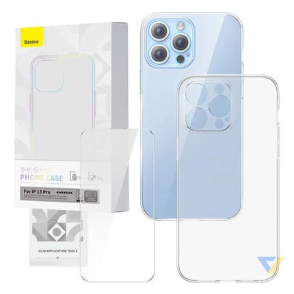 Transparent Case and Tempered Glass set Baseus Corning for iPhone 13 Pro Protective cases for smartphones