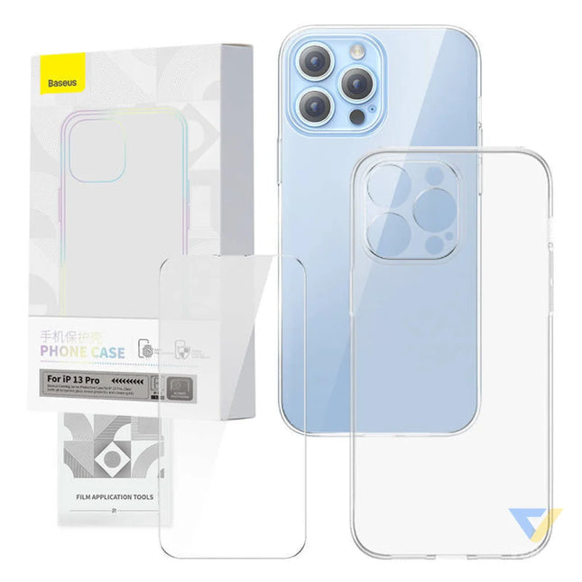 Transparent Case and Tempered Glass set Baseus Corning for iPhone 13 Pro Protective cases for smartphones
