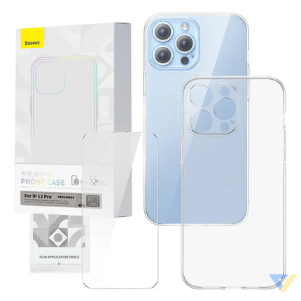 Transparent Case and Tempered Glass set Baseus Corning for iPhone 13 Pro Protective cases for smartphones