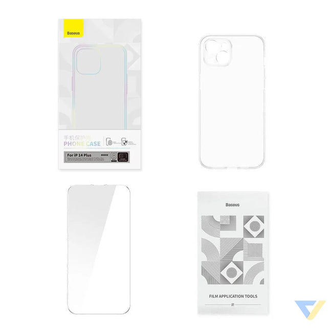 Transparent Case and Tempered Glass set Baseus Corning for iPhone 14 Plus Protective cases for smartphones