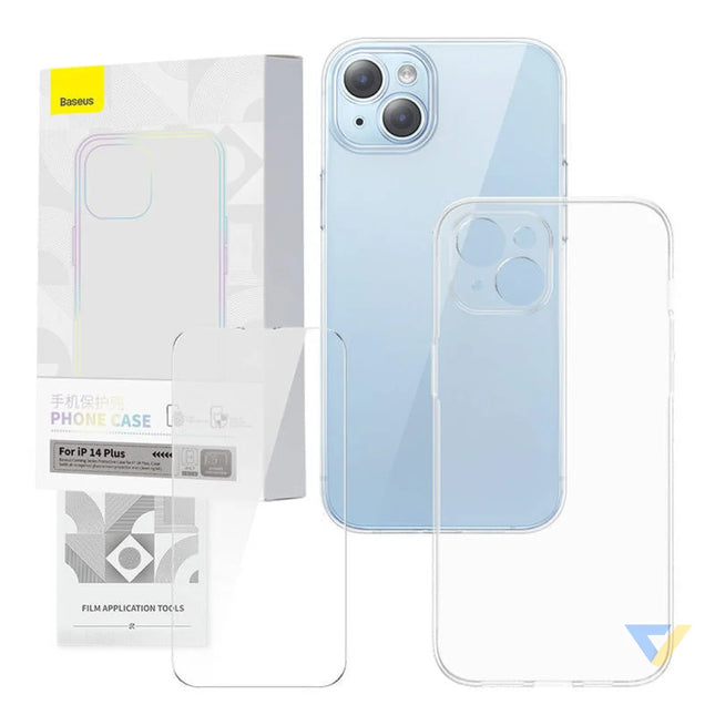 Transparent Case and Tempered Glass set Baseus Corning for iPhone 14 Plus Protective cases for smartphones