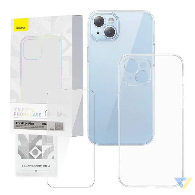 Transparent Case and Tempered Glass set Baseus Corning for iPhone 14 Plus Protective cases for smartphones