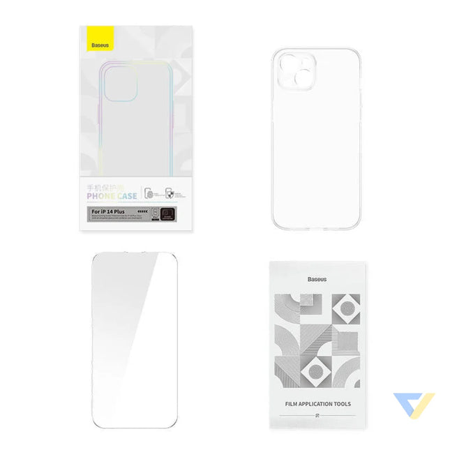Transparent Case and Tempered Glass set Baseus Corning for iPhone 14 Plus Protective cases for smartphones