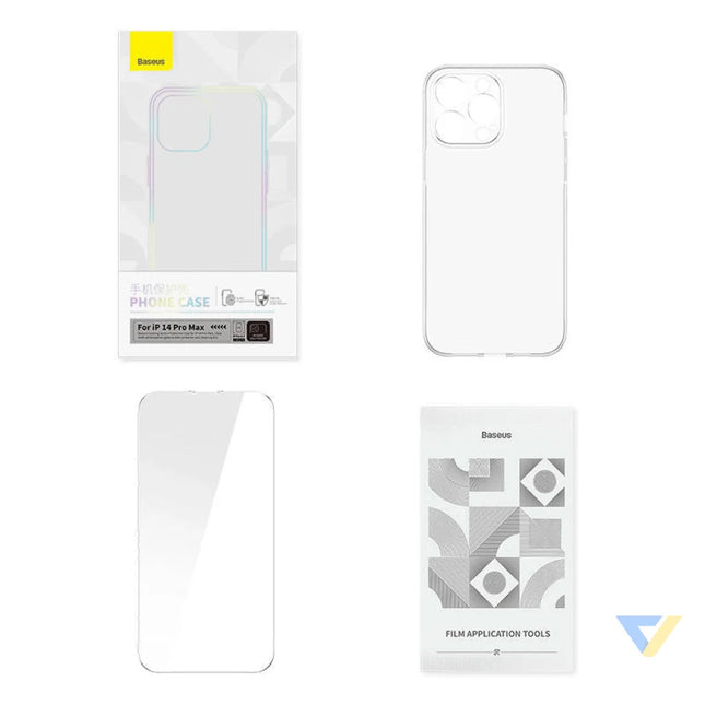 Transparent Case and Tempered Glass set Baseus Corning for iPhone 14 Pro Max Protective cases for smartphones