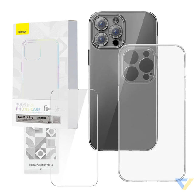 Transparent Case and Tempered Glass set Baseus Corning for iPhone 14 Pro Protective cases for smartphones