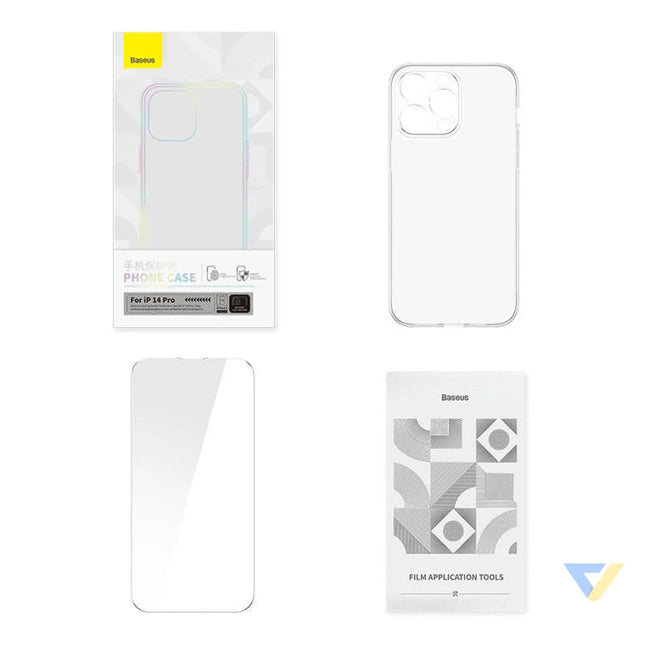Transparent Case and Tempered Glass set Baseus Corning for iPhone 14 Pro Protective cases for smartphones