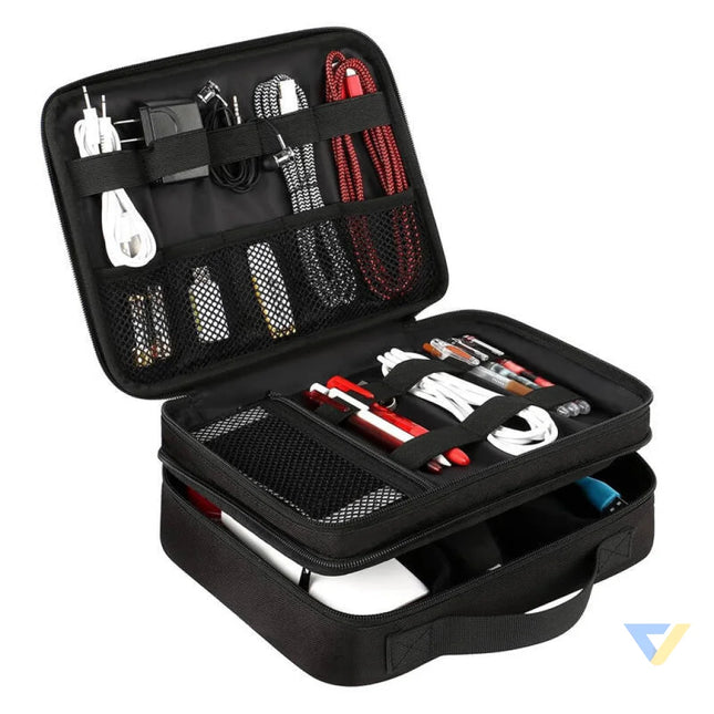 Travel bag with organizer for cables / electronics M Matein 1225 Black Bags cases backpacks