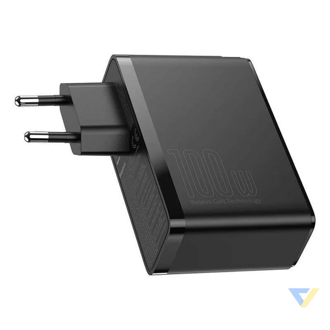 Travel Charger Baseus GaN2 Pro Quick 2x USB + 2x USB C 100W EU (Black) mains chargers