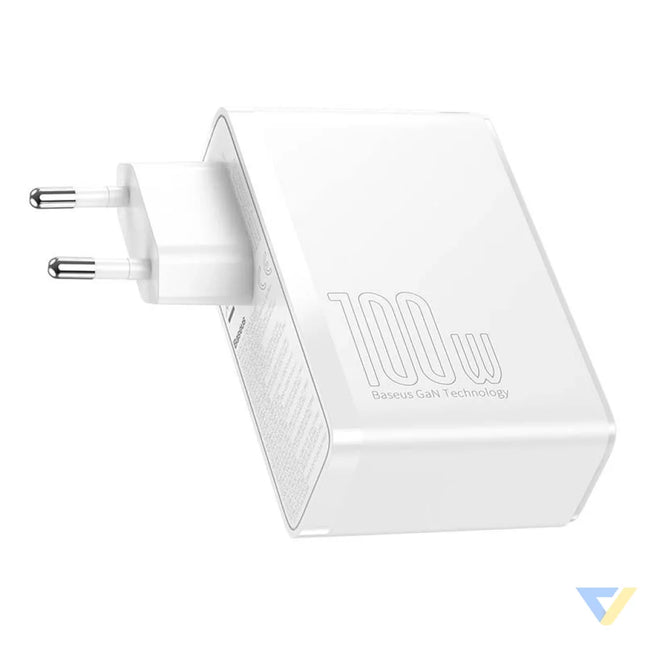 Travel Charger Baseus GaN2 Pro Quick 2x USB + 2x USB C 100W EU (white) mains chargers