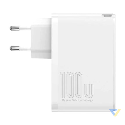 Travel Charger Baseus GaN2 Pro Quick 2x USB + 2x USB C 100W EU (white) mains chargers