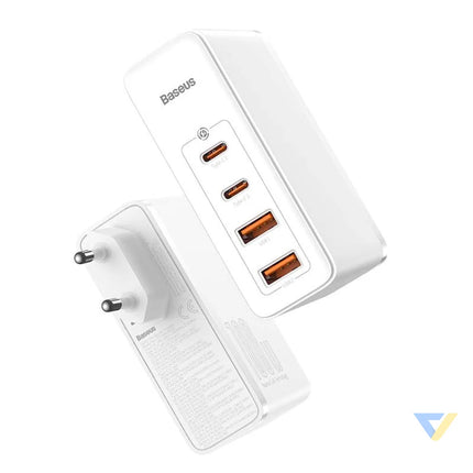 Travel Charger Baseus GaN2 Pro Quick 2x USB + 2x USB C 100W EU (white) mains chargers