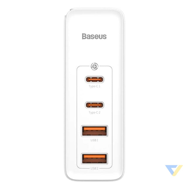 Travel Charger Baseus GaN2 Pro Quick 2x USB + 2x USB C 100W EU (white) mains chargers